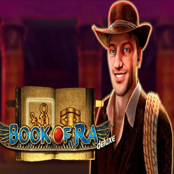 Book of Ra Deluxe casino game by Novomatic – featured logo at Rollxo Casino