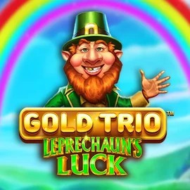 Gold Trio Leprechaun's Luck slot logo by Playtech at Rollxo Casino