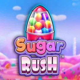 Sugar Rush logo by Pragmatic Play at Rollxo Casino