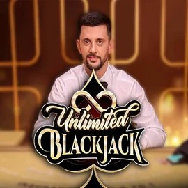 Unlimited Blackjack logo – Live Casino by Ezugi at Rollxo Casino